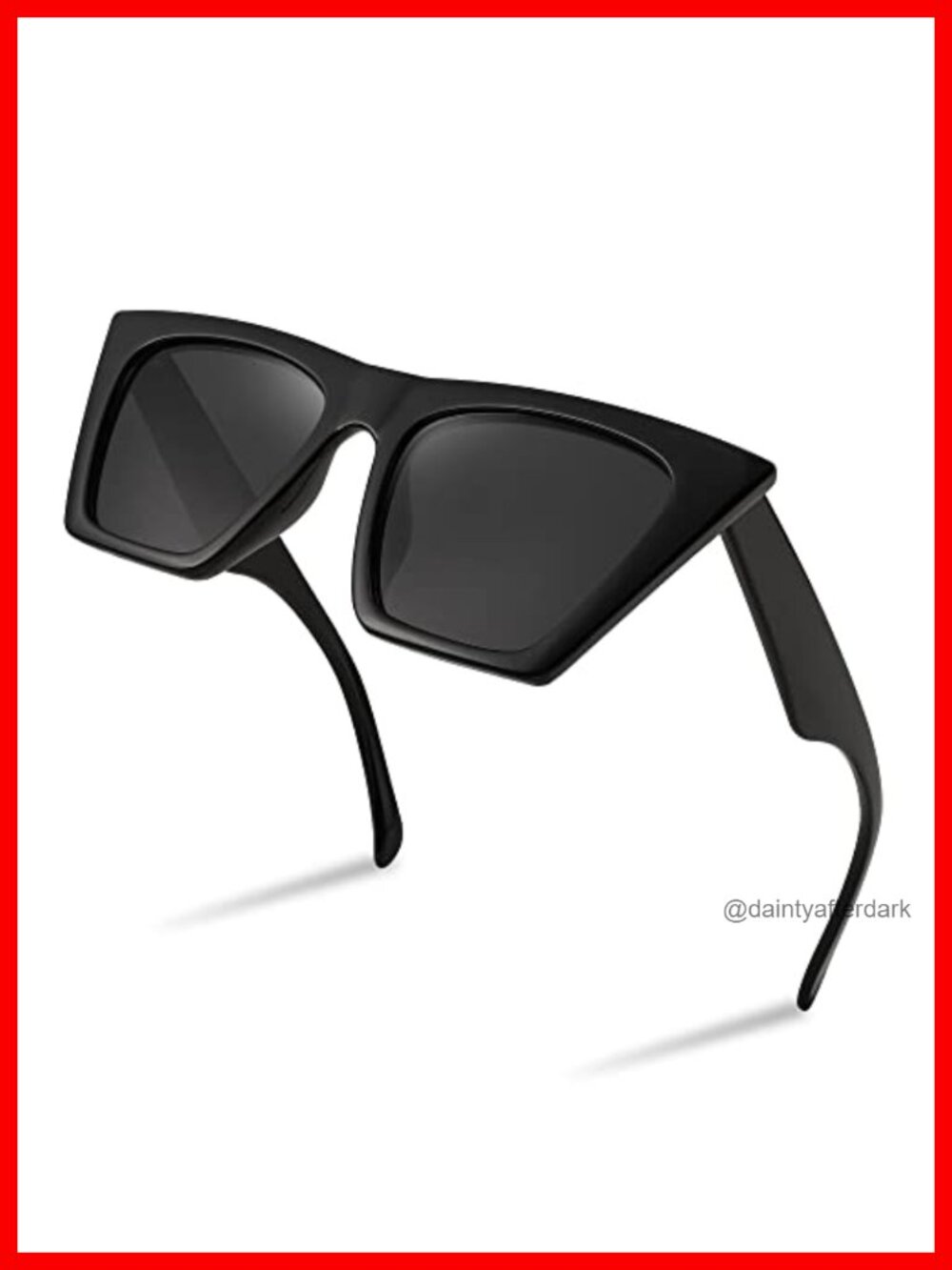 Vintage Square Polarized Sunglasses Cateye Acetate Frame UV400